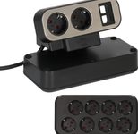 brennenstuhl estilo Duplex 10-fach Tischsteckdose schwarz