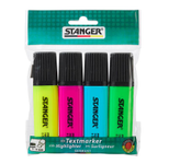 STANGER Textmarker gelb, pink, blau, grün