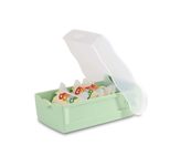 HAN Karteikasten CROCO DIN A8, 500 Karteikarten pastellgrün-transparent