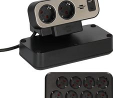 brennenstuhl estilo Duplex USB 10-fach Tischsteckdose schwarz