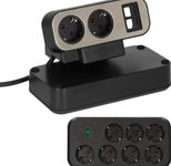 brennenstuhl estilo Duplex 9-fach Tischsteckdose schwarz