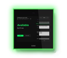 Evoko Naso 2.0 Raummanager digitales Türschild 8 Zoll (20,32 cm) inkl. 1 Jahr Booking Plus Lizenz