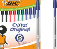 BIC® Cristal Original Kugelschreiber transparent 0.4 mm Schreibfarbe: Mehrfarbig