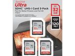 SanDisk Ultra SDHC UHS-I Speicherkarten 32 GB - 3 Pack