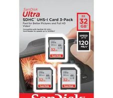 SanDisk Ultra SDHC UHS-I Speicherkarten 32 GB - 3 Pack