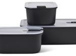MEPAL Frischhaltedosen-Set EasyClip, nordic black, 2 x 0,7 l / 1 x 1,5 l