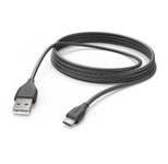 hama USB A Kabel 3,0 m schwarz, 1 St.