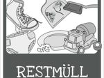SafetyMarking® Hinweisschild Mülltrennung "Restmüll" 10 x 10 cm