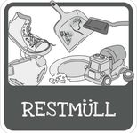 SafetyMarking® Hinweisschild Mülltrennung "Restmüll" 10 x 10 cm