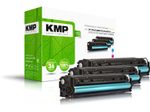 KMP Toner H-T171CMY cyan, magenta, gelb kompatibel zu HP 131A; Canon 731(U0SL1AM; 6271B002/6270B002/6269B002), 3er-Set