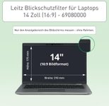 LEITZ Display-Blickschutzfolie für 35,6 cm (14,0 Zoll)