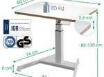 LEITZ Ergo elektrisch höhenverstellbarer Schreibtisch weiß rechteckig, A-Fuß-Gestell weiß 80,0 x 60,0 cm