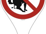 SafetyMarking® Verbotsschild "Hier kein Hundeklo" 18 x 33,50 cm
