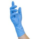 NITRAS® Einmalhandschuhe HIGH RISK NITRILE, Größe L, blau