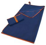 Dyckhoff Mikrofaserhandtuch mit Reißverschluss 120 x 60 cm marine