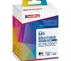 edding Druckerpatrone EDD-643 schwarz, cyan, magenta, gelb kompatibel zu brother LC3213 BKCMY
