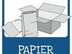 SafetyMarking® Hinweisschild Mülltrennung "Papier" 10 x 10 cm