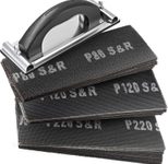 S&R Schleifblatt-Set 30x Schleifpapier mit Handschleifblock