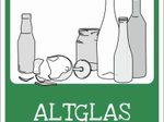 SafetyMarking® Hinweisschild Entsorgung "Altglas" 10 x 10 cm