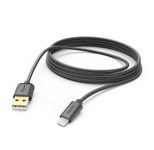 hama Ladekabel schwarz, Kabellänge: 3,0 m