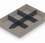 styro Schubladeneinsatz styrodoc Polystyrol taupe