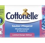 Cottonelle Feuchtes Toilettenpapier Sauber Pflegend Mizellenwasser & Vitamin E 42 Tücher