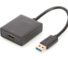 Digitus USB-A 3.2 Gen 1 to HDMI Graphic Adapter 1x HDMI, FullHD 1080p, Black