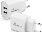 MediaRange 12W 2x USB A Ladeadapter weiß, 12 Watt