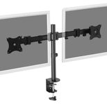 Digitus Dualmonitor Tisch-Klemmhalterung 15-27", schwarz max. 2x8Kg, VESA max. 100x100
