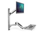 Digitus Arbeitsplatz (Monitor, Tastatur) Wandmontage 27 Zoll, 6 kg, VESA 75x75, 100x100, silber