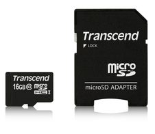 Transcend TS16GUSDHC10 microSDHC Speicherkarte 16 GB