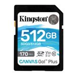 Kingston Technology 512GB SDXC Canvas Go Plus 170R C10 UHS-I U3 V30 Speicherkarte 512 GB
