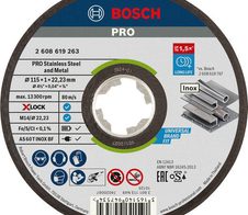 BOSCH PRO Stainless Steel and Metal X-Lock Trennscheibe 115x1,0mm 1 St.