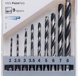 BOSCH Metallbohrer-Set HSS PointTeQ 9-teilig