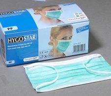 HYGOSTAR medizinischer Mundschutz, DIN EN 14683 Typ II R, grün
