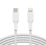 Belkin BoostCharge geflochtenes 1m USB-C/Lightning-Kabel, weiß