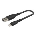 Belkin BoostCharge geflochtenes 15 cm Lightning/USB-A Kabel, schwarz
