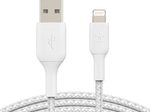 Belkin BoostCharge geflochtenes 3 m Lightning/USB-A Kabel, weiß