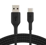 Belkin BoostCharge 2 m geflochtenes USB-C/USB-A Kabel, schwarz