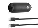 Belkin BoostCharge 30 W USB-C Kfz-Ladegerät mit USB-C/USB-C Kabel