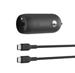 Belkin BoostCharge 30 W USB-C Kfz-Ladegerät mit USB-C/USB-C Kabel