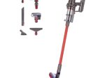Dyson V11 Fluffy 2-in-1-Stabstaubsauger, Nickel/Rot
