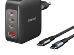 Intenso W140A3C + C520C USB-C Kabel GaN-Ladeadapter schwarz, 140 Watt