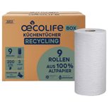 FRIPA Küchenrollen OECOLIFE 3-lagig, 9 Rollen