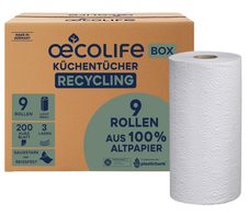 FRIPA Küchenrollen OECOLIFE 3-lagig, 9 Rollen