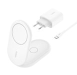 Belkin BoostCharge 2-in-1 Ladestation mit Qi2 (15 W), weiß