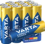 Varta Longlife Power - Batterie 12 x AA / LR6, Alkalisch
