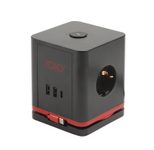 IOIO SW 1000 3-fach Steckdosenwürfel schwarz