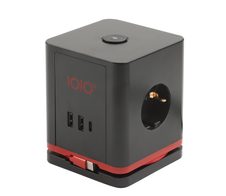 IOIO SW 1000 3-fach Steckdosenwürfel schwarz