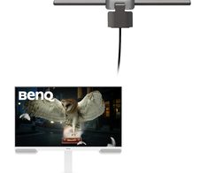 BenQ EW3290U Monitor 80 cm (31.5 Zoll) + BenQ Screenbar Halo 2 - LED-Monitorlampe schwarz